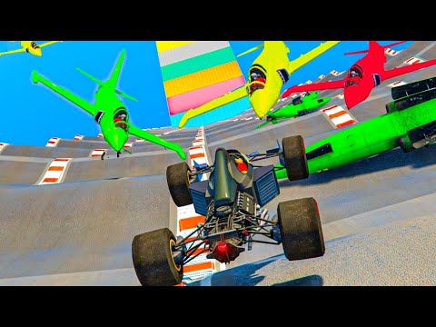 MEGA RAMP ALL AGAINST ME VS +999 PLANES!!! GTA V ONLINE