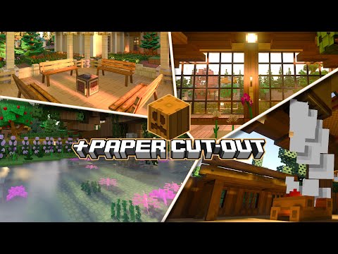 PLAYGAMEMPE - Texture Pack 'Paper Cut-Out' + RTX [ 16x16 ] | Minecraft Bedrock ( 1.19 )