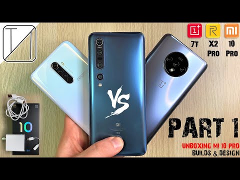 Xiaomi Mi 10 Pro vs Realme X2 Pro vs OnePlus 7T - Design & Build Comparison