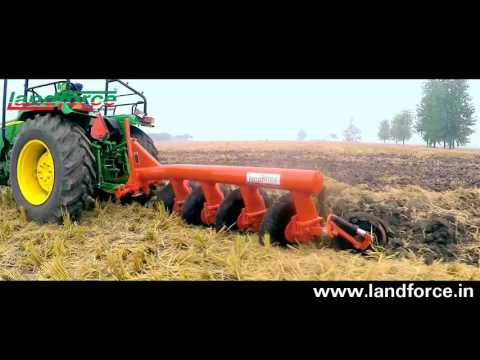 Working process of disc plough