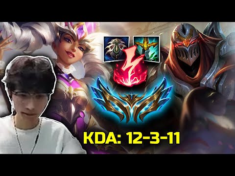 BeiFeng : Qiyana vs Zed Full Game / He Just too Good in TEAMFIGHT - Engsub