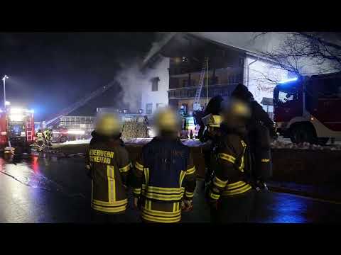 Dachstuhlbrand in Sulzberg