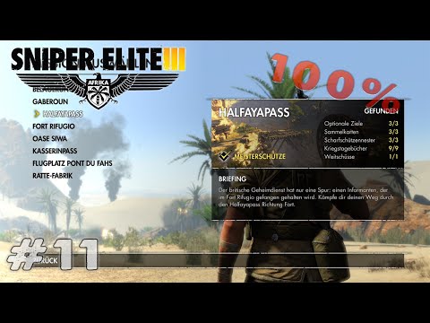 Sniper Elite 3  #11 Halfayapass 💎100%  |No Commentary|