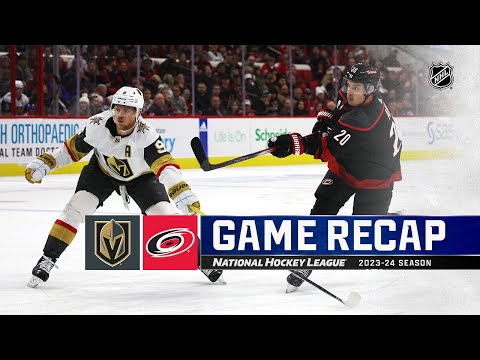 Golden Knights @ Hurricanes 12/19 | NHL Highlights 2023