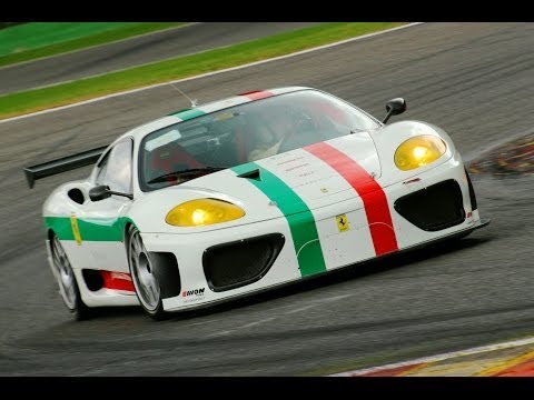 Very nice Ferrari 360 N-GT & Challenge flyby sound - Modena Trackday 2013 - Spa Francorchamps