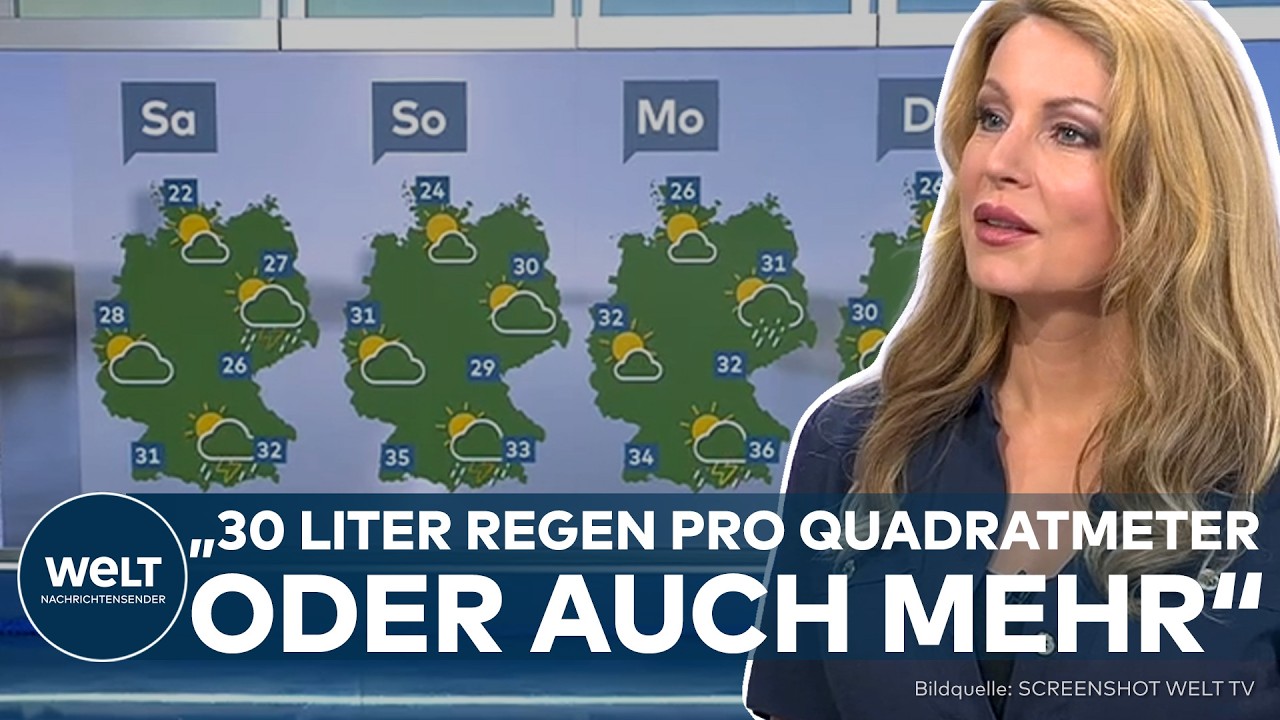 GEWITTER-ALARM IN DEUTSCHLAND: Starkregen, Hagel und schwere Sturmböen drohen!