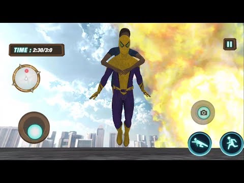 Grand Super Hero Spider Flying City Rescue Mission 2018 | Flying Spider City Battle Android