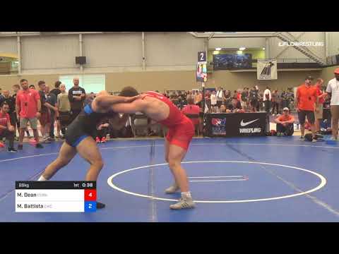 86 Kg Round Of 32 Maxwell Dean Cornell Vs Michael Battista Cavalier Wrestling Club