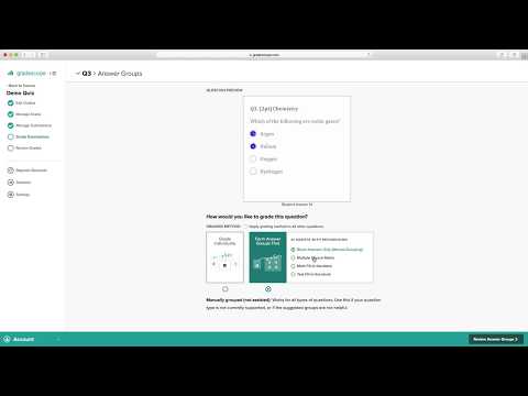 AI assisted Grading and Answer Grouping