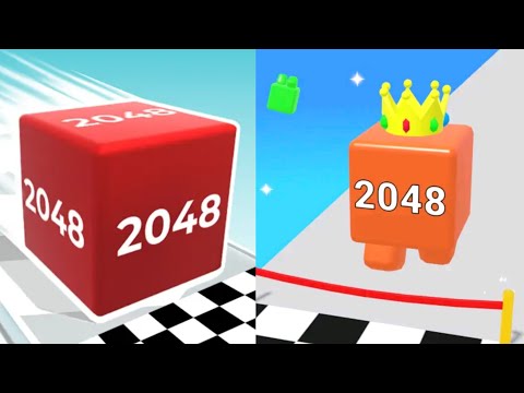 2048 Jelly Shooter VS 2048 Cubes Runner (Numberblocks) Race Video Stack Master Max Level Gameplay
