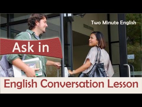 Ask In - 一般的な句動詞 - 句のレッスン (Ask In - Common Phrasal verbs - Phrasal Lesson)