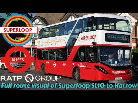NEW ROUTE! Full Route Visual | London Bus Route SL10: North Finchley to Harrow