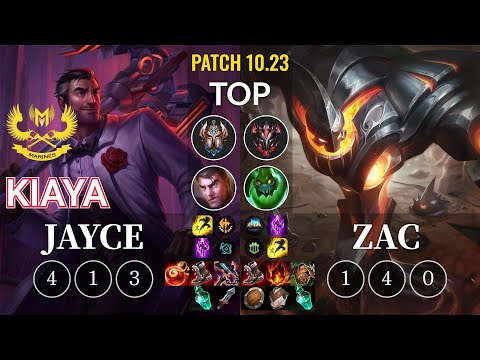 GAM Kiaya Jayce vs Zac Top - KR Patch 10.23