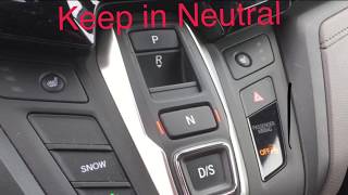 Keep in neutral, 2019 Honda Odyssey with engine is running