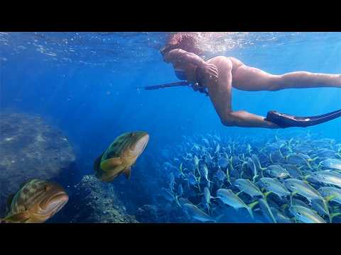 First Time SPEARFISHING! Successful PRIMITIVE ISLAND Catch Clean Cook!