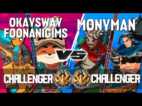 2XKO ▰ OKAYSWAY - FOONANIGIMS (Teemo-Blitzcrank) vs MONYMAN (Ekko-Yasuo) ▰ 2XKO Pro level replays