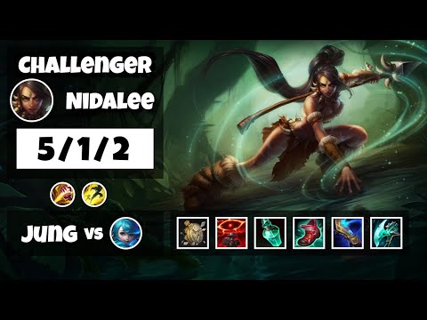 Nidalee vs Gwen KOREAN Challenger JUNGLE (5/1/2) - v11.14