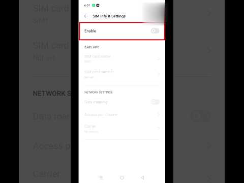 How to turn on sim | sim card | android phone sim band kaise kare #shorts