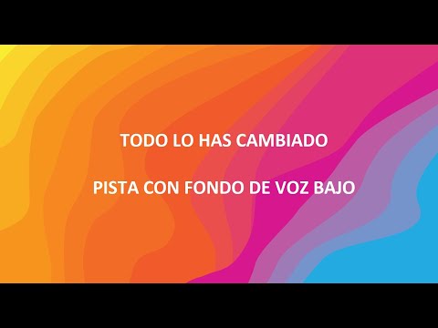 TODO LO HAS CAMBIADO / DANILO MONTERO / PISTA CON FONDO DE VOZ BAJO