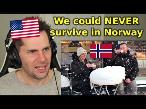 American Reacts to a Snowstorm in Norway