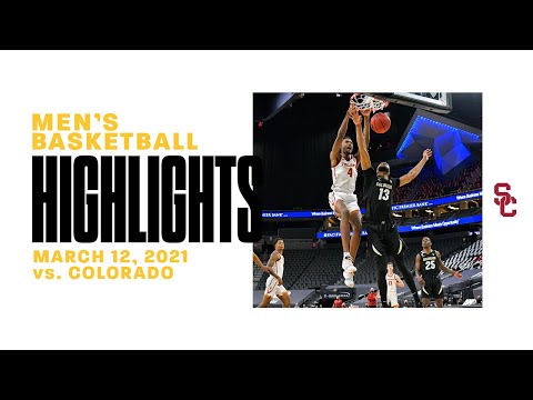 Men’s Basketball: Pac-12 Tournament Semis - Colorado 72, USC 70 - Highlights 3/12/21