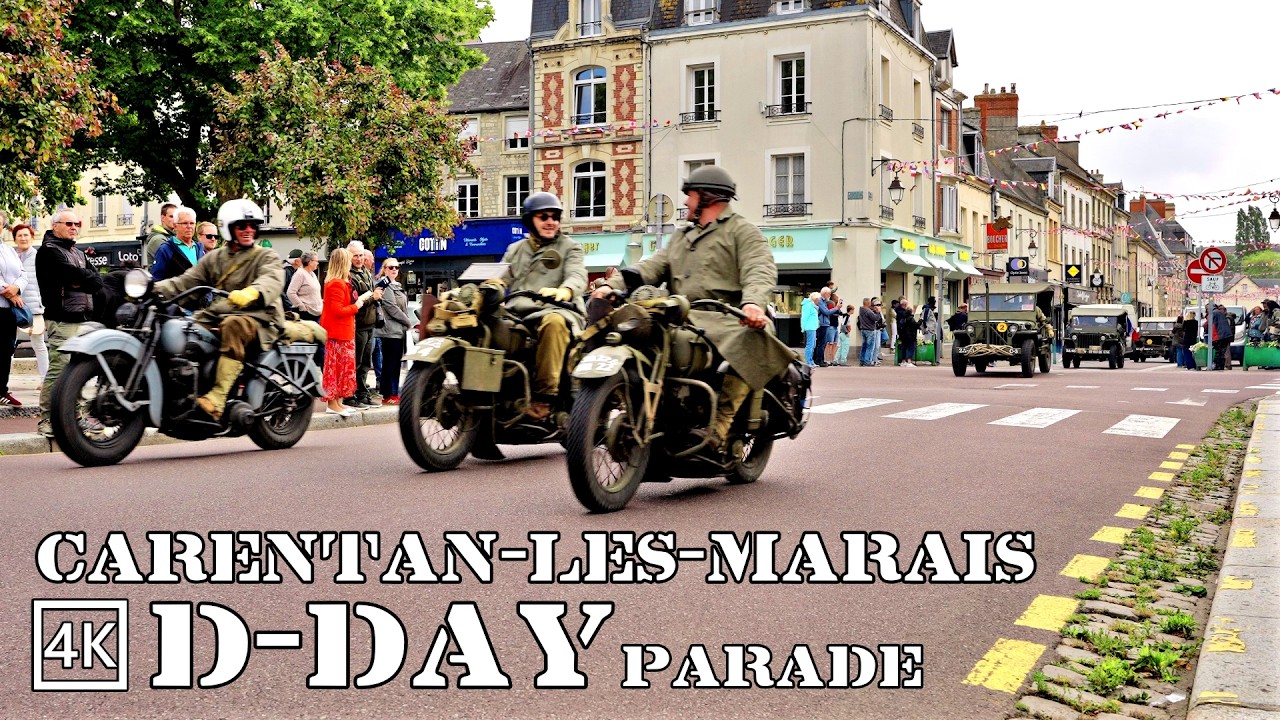 Carentan-les-Marais Legendary Military Vehicles Parade | 82nd D-DAY 🇫🇷  Normandy France 2026 4k
