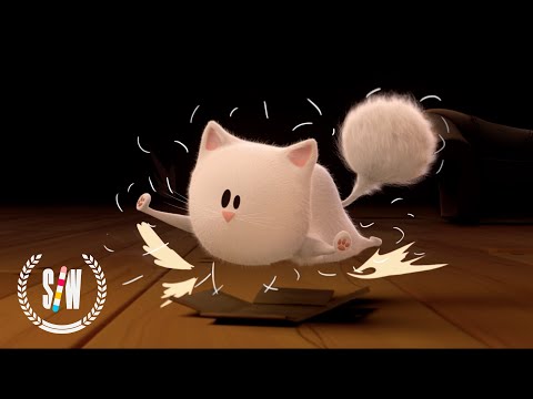 Cat and Moth | Cute CG Animated Short Film where Two Animals Battle for a Comfy Sofa