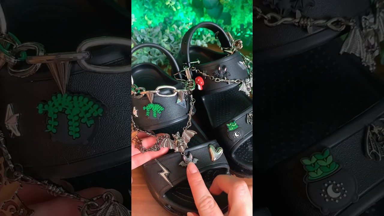 DECORATING MY CROCS MEGA CRUSH SANDALS 🔥 #FAERIEPUNK