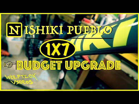 Nishiki Pueblo Budget MTB 1X7 Conversion, Neco Bottom Bracket Upgrade, Grips, and Shifter Upgrade.