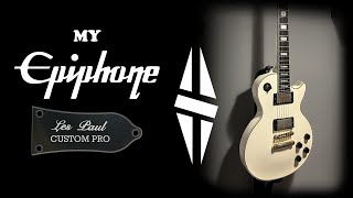 Video thumbnail for My 2014 Epiphone Les Paul Custom Pro Demo by Chris Prescott Guitar