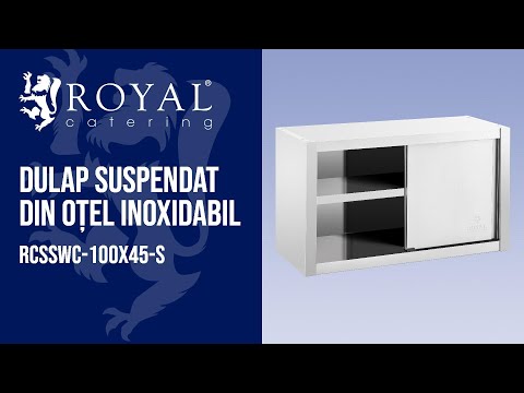 video - Dulap suspendat din oțel inoxidabil - 100 x 45 cm