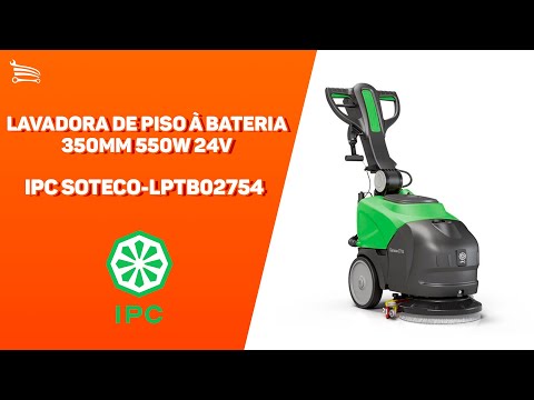 Lavadora de Piso CT15 à Bateria 350mm 550W 24V IPC BRASIL-LPTB02754 - Video