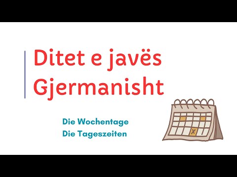 Ditët e javës në gjermanisht – Mëso shpejt dhe lehtë (A1)