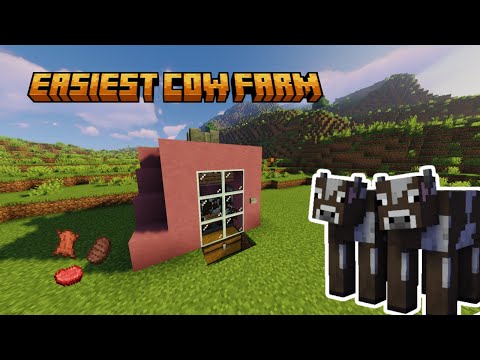 Easiest Cow Farm | Simple & Efficient Minecraft Farm