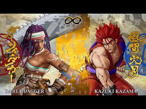 Samurai Shodown Gameplay: Darli Dagger vs Kazuki Kazama
