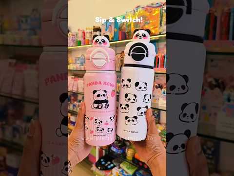 Cutest Panda Sipper Bottle 🌷✨🐼🥰 #trendingshorts #panda #sipper #bottle #stationery #panda #gift