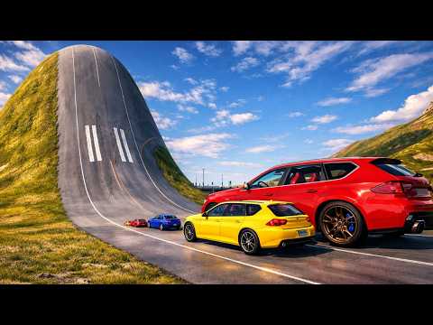 Big to Small Cars vs Giant Bulge - BeamNG.drive