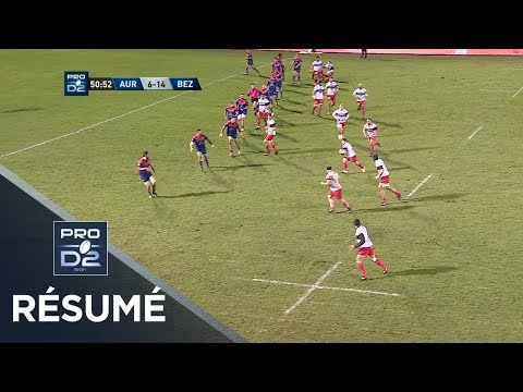 PRO D2 - Résumé Aurillac-Béziers: 24-14 - J22 - Saison 2017/2018