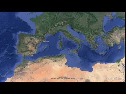 Earth Zoom In To Barcelona