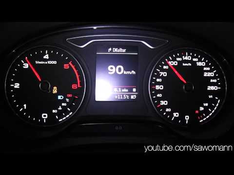 2014 Audi A3 Limousine 2.0 TDI 150 HP 0-100 km/h  Acceleration GPS