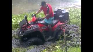 preview picture of video 'ATV got stuck in deep mud'