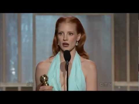 Jessica Chastain wins the Golden Globe for Best Actress in a Motion Picture Drama