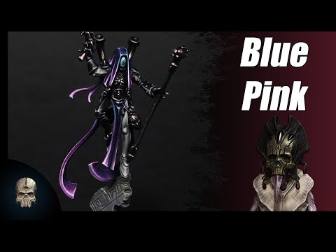 Hobby Tips: Painting a Blue to Pink Blend on a Harlequin Shadowseer for Warhammer 40k