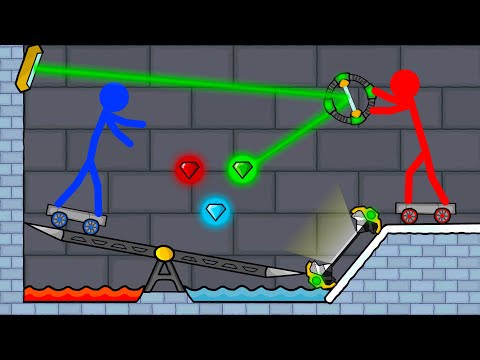 Watergirl and Fireboy Stickman Animation-(İce light temple) :Diamond Parkour