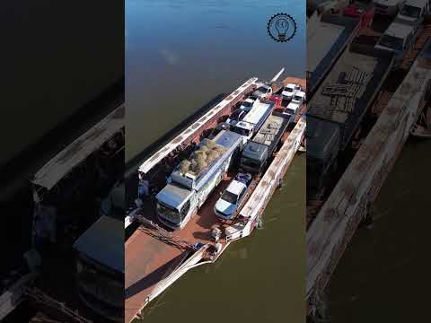 Travessia de Balsa Entre Esperantina-TO e Palestina-PA #drone #pontedearaguatns