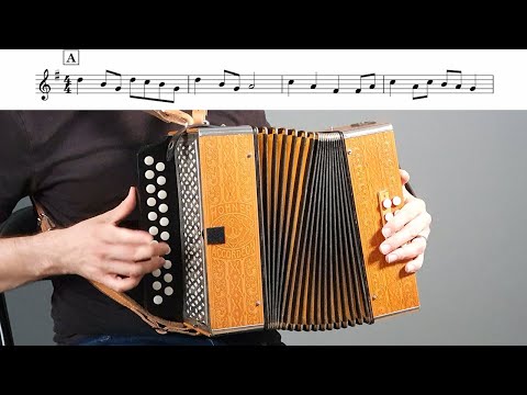Complete Beginner Diatonic Button Accordion Lesson - GC melodeon (optional sheet music included)
