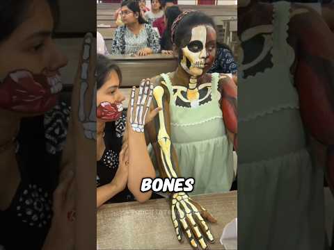 She Made a Skeleton, But He Took the Prize! 💀😱 ~working art skillwood / hand crafts #shortsvideo