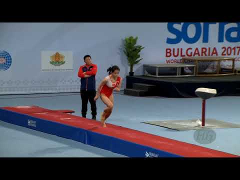 HUANG Jingyi (CHN) - 2017 Trampoline Worlds, Sofia (BUL) - Qualification Tumbling Routine 2