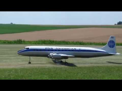 R/C Airliner Douglas DC-6B PAN AM Giant 4x Prop. Ethanol Model