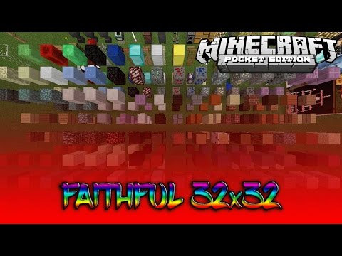FAITHFUL 32x32 FOR 1.0!!! - Minecraft PE Texture Pack Showcase